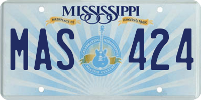 MS license plate MAS424