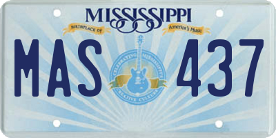 MS license plate MAS437