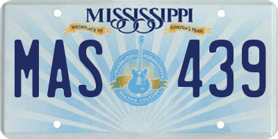 MS license plate MAS439