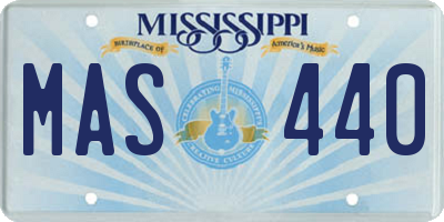 MS license plate MAS440