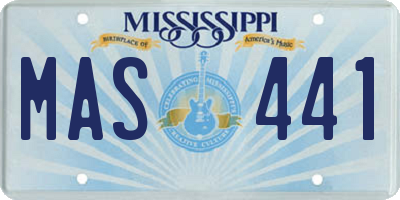MS license plate MAS441
