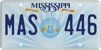 MS license plate MAS446
