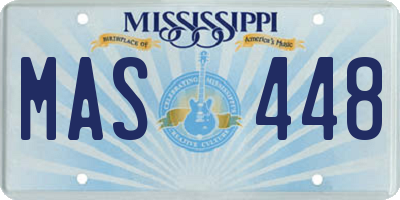 MS license plate MAS448