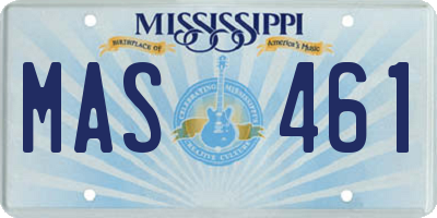 MS license plate MAS461
