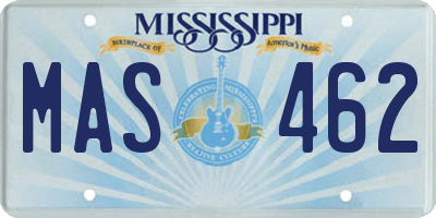 MS license plate MAS462