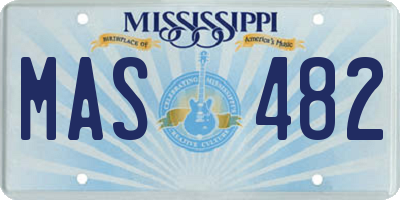 MS license plate MAS482