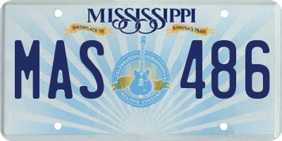 MS license plate MAS486