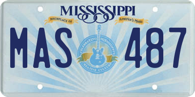 MS license plate MAS487