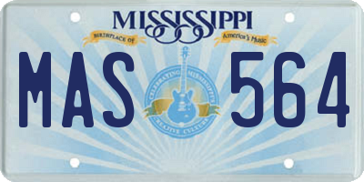 MS license plate MAS564