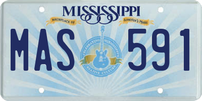 MS license plate MAS591