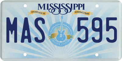 MS license plate MAS595