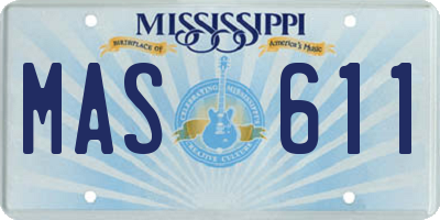 MS license plate MAS611