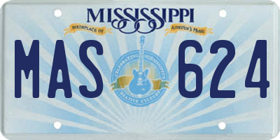 MS license plate MAS624