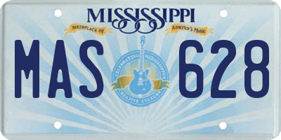 MS license plate MAS628