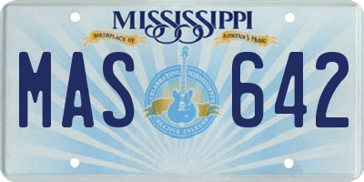MS license plate MAS642