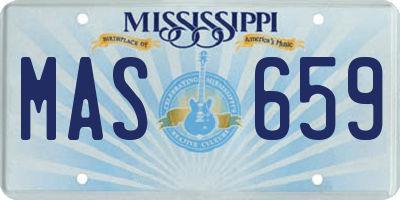MS license plate MAS659