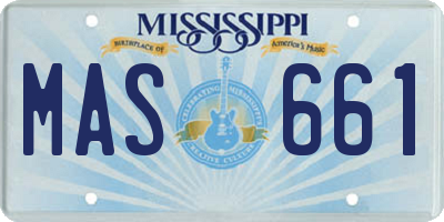 MS license plate MAS661