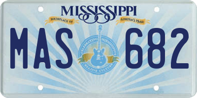 MS license plate MAS682