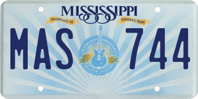 MS license plate MAS744