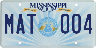 MS license plate MAT004