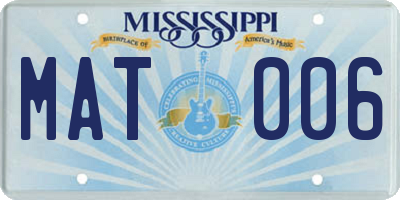 MS license plate MAT006