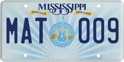 MS license plate MAT009