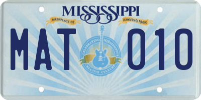MS license plate MAT010