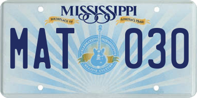 MS license plate MAT030