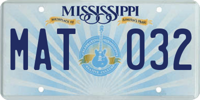 MS license plate MAT032