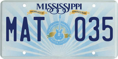 MS license plate MAT035
