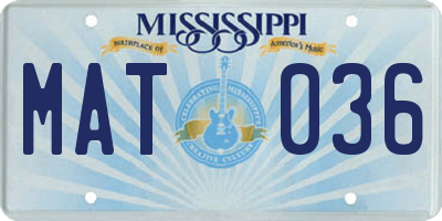 MS license plate MAT036
