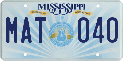 MS license plate MAT040