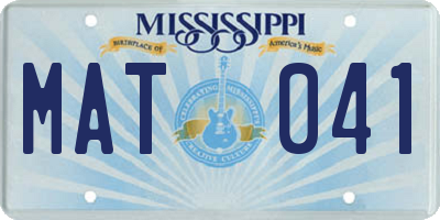 MS license plate MAT041