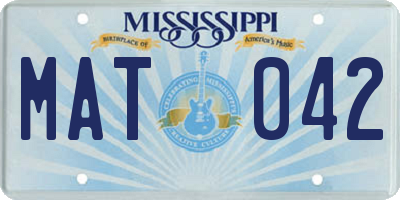 MS license plate MAT042