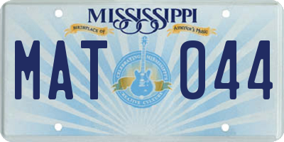 MS license plate MAT044