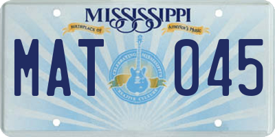 MS license plate MAT045