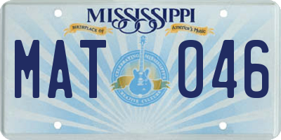 MS license plate MAT046