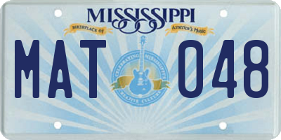 MS license plate MAT048