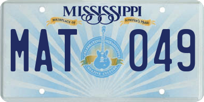 MS license plate MAT049