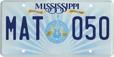 MS license plate MAT050