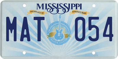 MS license plate MAT054