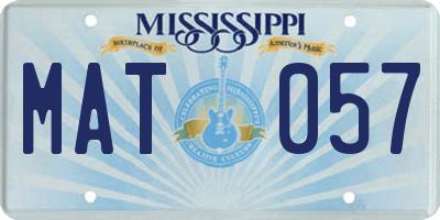 MS license plate MAT057