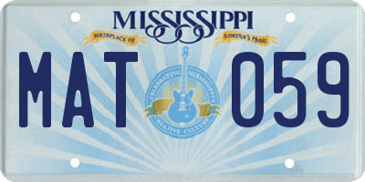 MS license plate MAT059