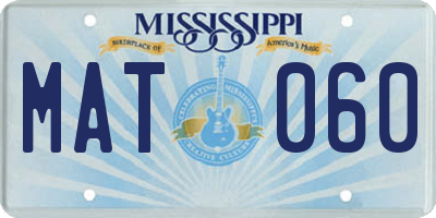 MS license plate MAT060