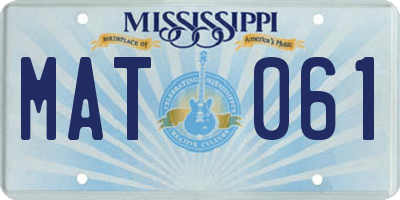 MS license plate MAT061