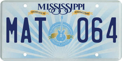 MS license plate MAT064