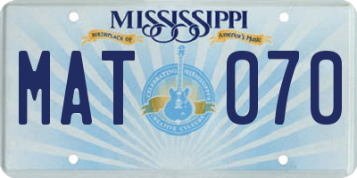MS license plate MAT070
