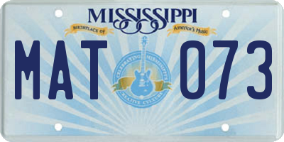 MS license plate MAT073