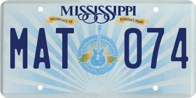 MS license plate MAT074