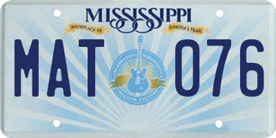 MS license plate MAT076